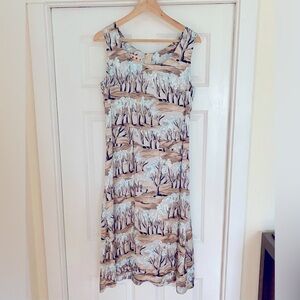 Marni Dress Size 42 Us 8
Patterned with trees in beige, light blue and brown.